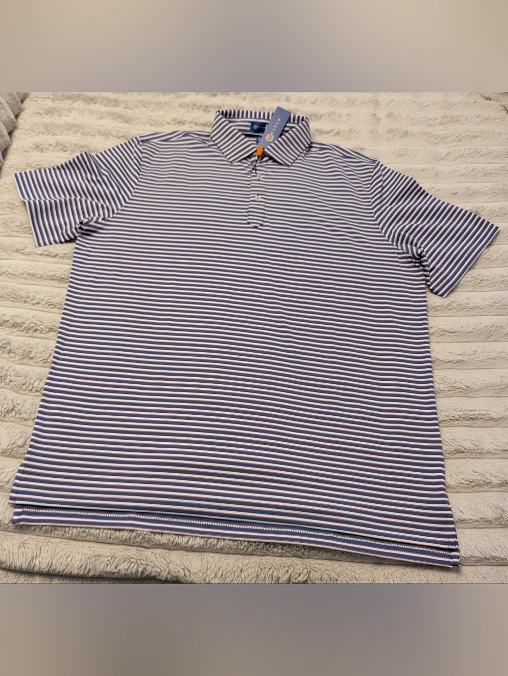 Stitch Broome Stripe Golf Polo Sz: XL NWT